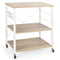 3-Tier Kitchen Baker's Rack Microwave Oven Storage Cart with Hooks