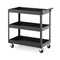 3-Tier Utility Cart Rolling Metal Cart with Handle and Universal Wheels