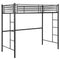 Twin Loft Bed Frame with 2 Ladders Full-length Guardrail