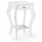2-Tier End Table with Drawer and Shelf for Living Room Bedroom