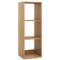 3 Cube Bookshelf with Back Guardrail for Living Room Bedroom