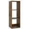 3 Cube Bookshelf with Back Guardrail for Living Room Bedroom