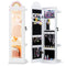 3 In 1 Kids Jewelry Cabinet Freestanding Jewelry Armoire with 3-Color Lighted Mirror