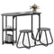 3-Piece Industrial Dining Table Set for Small Space
