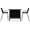 3 Piece Outdoor Bar Set with Footrest and 2-Tier Shelf