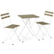 3 Piece Patio Acacia Wood Bistro Set with Slatted Seat and Tabletop