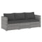 3 Pieces Patio Sectional Sofa Set PE Rattan Modular Couch Furniture Set with Soft Cushions