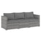 3 Pieces Patio Sectional Sofa Set PE Rattan Modular Couch Furniture Set with Soft Cushions
