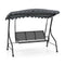 3-Seat Outdoor Porch Canopy Swing with Adjustable Shading