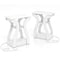 3-Tier End Tables with Charging Station Set of 2 with Open Storage Shelves