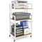 3-Tier Rolling Printer Stand Home Office Large Printer Cart with Storage Shelves