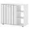 3-Tier Shoe Cabinet with Doors with Adjustable Open Shelves for Entryway