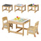 3 in 1 Kids Table and Chair Set with Removable Tabletop and 2 Storage Drawers