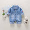 Men's And Women's Denim Printing Jumpsuit