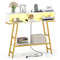 40" Console Table with Charging Station and LED Lights