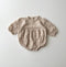 Japanese Spring New Baby Knitted Crepe Long-sleeved One-piece Romper