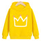 Crown hooded plus velvet sweatshirt