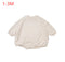 Baby Solid Color Loose Fitting Long Sleeved Jumpsuit