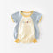 Newborn Contrast Color Short-sleeved Rompers 52857
