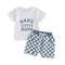 Letter Print Short-sleeve Suit