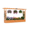 45 Inch Tall Wooden Raised Garden Bed with Side Trellis and Hanging Roof Drainage Holes
