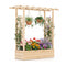 45 inch Tall Wooden Raised Garden Bed with Side Trellis and Hanging Roof