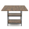 47 Inch Rectangular Dining Table with 2 Open Storage Shelves and Sturdy Metal Legs for 4-6