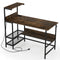 48 Inch Computer Desk with Power Outlets and Storage Shelves