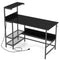 48 Inch Computer Desk with Power Outlets and Storage Shelves