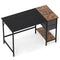 48 Inch Computer Desk with 2 Fabric Drawers Industrial Home Office Desk-Rustic Brown