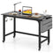 48 Inch Mobile Computer Workstation with 4 Smooth Casters
