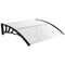 48 x 40 Inch Outdoor Front Door Window Awning Door Canopy Exterior
