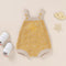 Ins Hot Fall New Baby Sunflower Embroidered Straps Knitted Jumpsuit