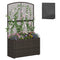 49 Inch Raised Garden Bed with Trellis and Wicker Planter Box