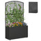 49 Inch Raised Garden Bed with Trellis and Wicker Planter Box