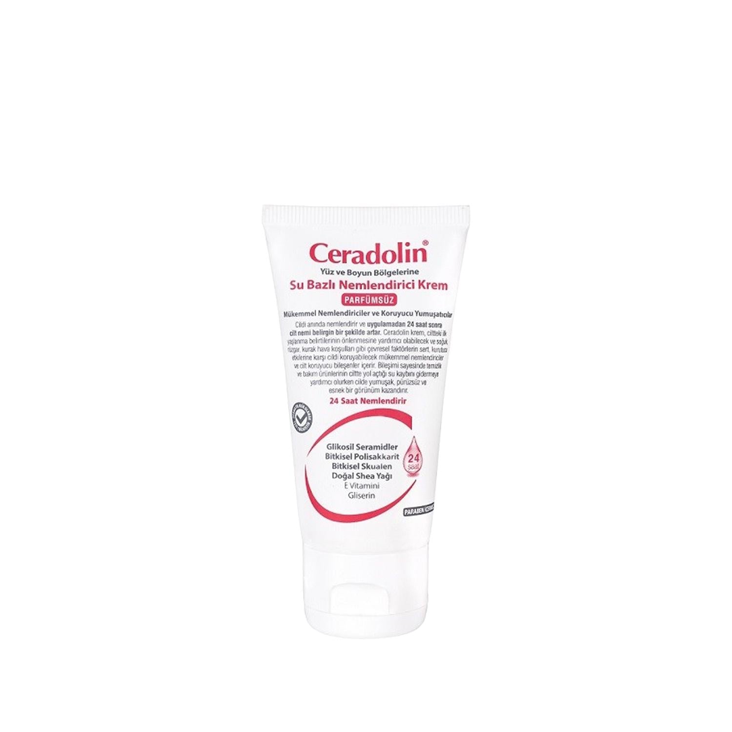 Ceradolin Water-Based Moisturizing Cream - Hydrating, Non-Greasy, Sensitive Skin Friendly