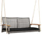 2-Person Patio Wicker Hanging Swing Chair