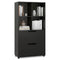 4-Cube Bookcase with 2 Drawers 51 inch 5-Tier Tall Freestanding Bookshelf