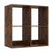 4 Cube Bookshelf with Back Guardrail for Living Room Bedroom