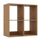 4 Cube Bookshelf with Back Guardrail for Living Room Bedroom