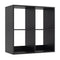 4 Cube Bookshelf with Back Guardrail for Living Room Bedroom