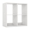 4 Cube Bookshelf with Back Guardrail for Living Room Bedroom