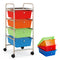 4-Drawer Cart Storage Bin Organizer Rolling with Plastic Drawers