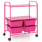 Mobile 4 Drawers Shelves Rolling Storage Cart Rack