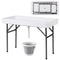 4 Feet Plastic Party Ice Folding Table with Matching Skirt