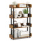 4-Tier Bookshelf Open Bookcase with Anti-Tipping Kit Industrial Storage Unit