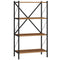 4-Tier Bookshelf with Heavy-Duty Metal Frame