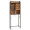 4-Tier Multifunctional Toilet Sorage Cabinet with Adjustable Shelf and Sliding Barn Door