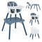 4-in-1 Baby Convertible Toddler Table Chair Set with PU Cushion