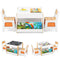 4 in 1 Kids Toddler Activity Table and Chairs Set with Reversible Tabletop